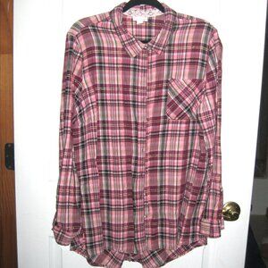 Westport 1962 Button Down Shirt Pink Plair XL with Detail in back